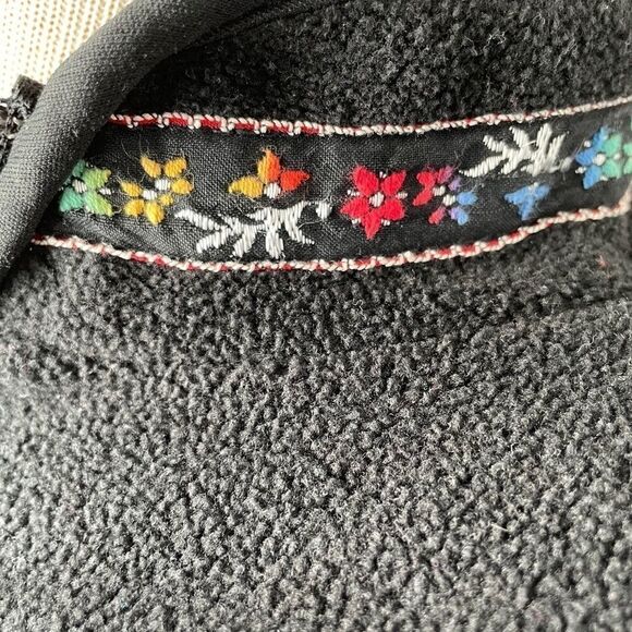 Vintage Gina Peters Black Half Zip Pullover Fleece - Picture 4 of 10